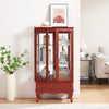 Illuminated Cherry Wine Display Cabinet