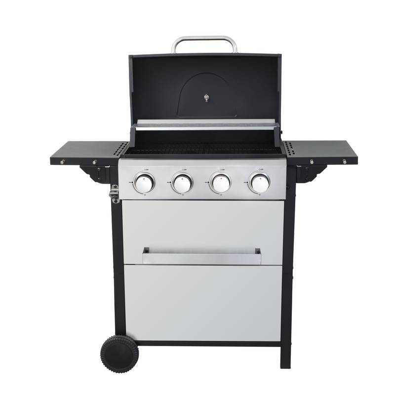 Ultimate Outdoor BBQ Grill with Foldable Side Table and Accessories