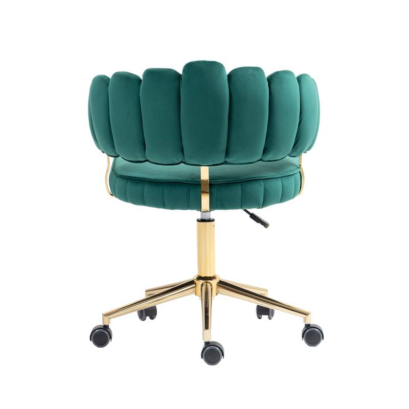 Emerald Velvet Swivel Desk Chair