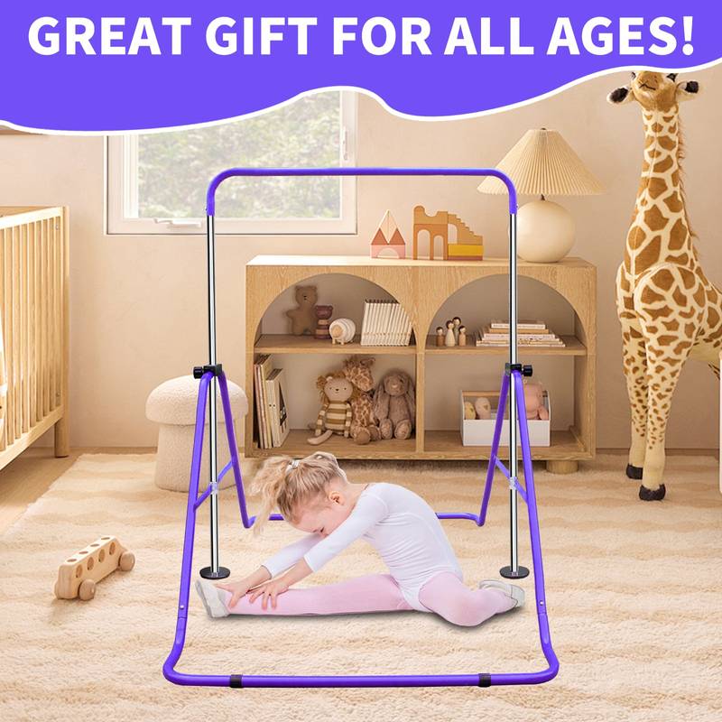 Adjustable Kids Gymnastics Bar - Fun & Foldable Training Equipment
