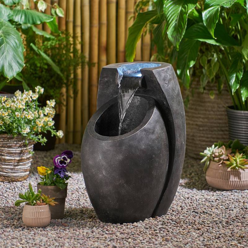 Radiant Gray Outdoor Fountain