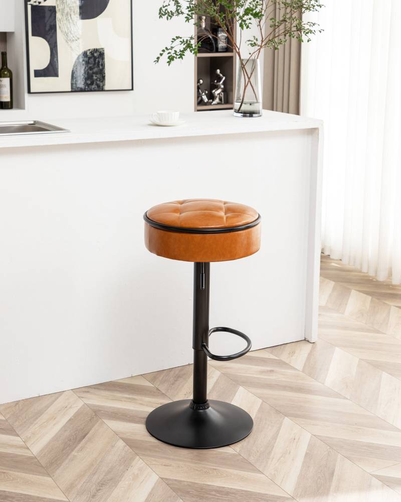 Stylish Swivel Bar Stools - Set of Two