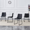 Sleek Black PU Leather Chair