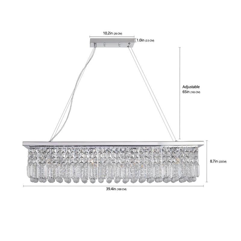 Elegant Raindrop Chandelier for Dining & Kitchen