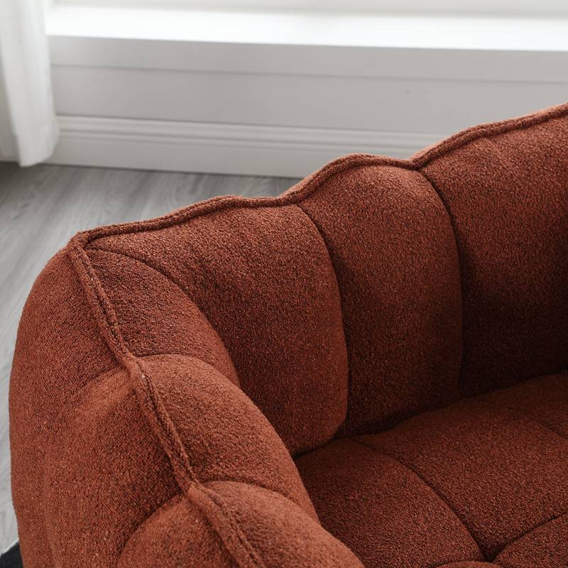 Cozy Foam Bean Bag Lounge Chair with Footstool