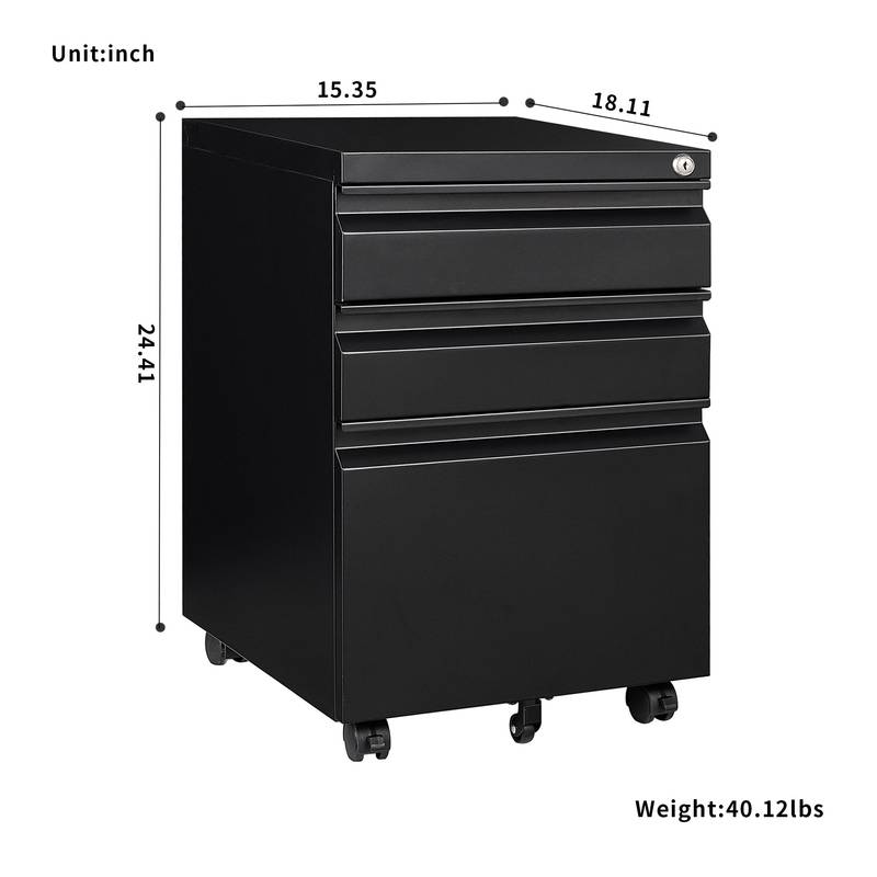 Locking Rolling File Cabinet – Secure & Mobile Storage Solution for Your Office
