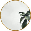 Gleaming Gold Round Bathroom Mirror