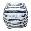 Lani Chic Black and Natural Pouf