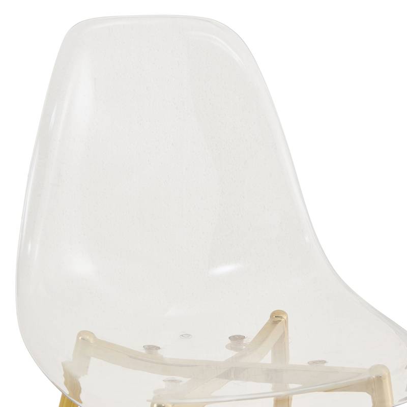 Chic Crystal Dining Chairs - Set of Four with Gold Legs