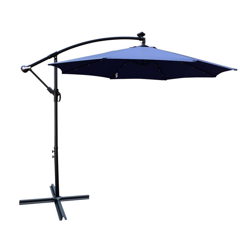 SunnyGlow Patio Umbrella: Solar-Powered Shade with LED Lights