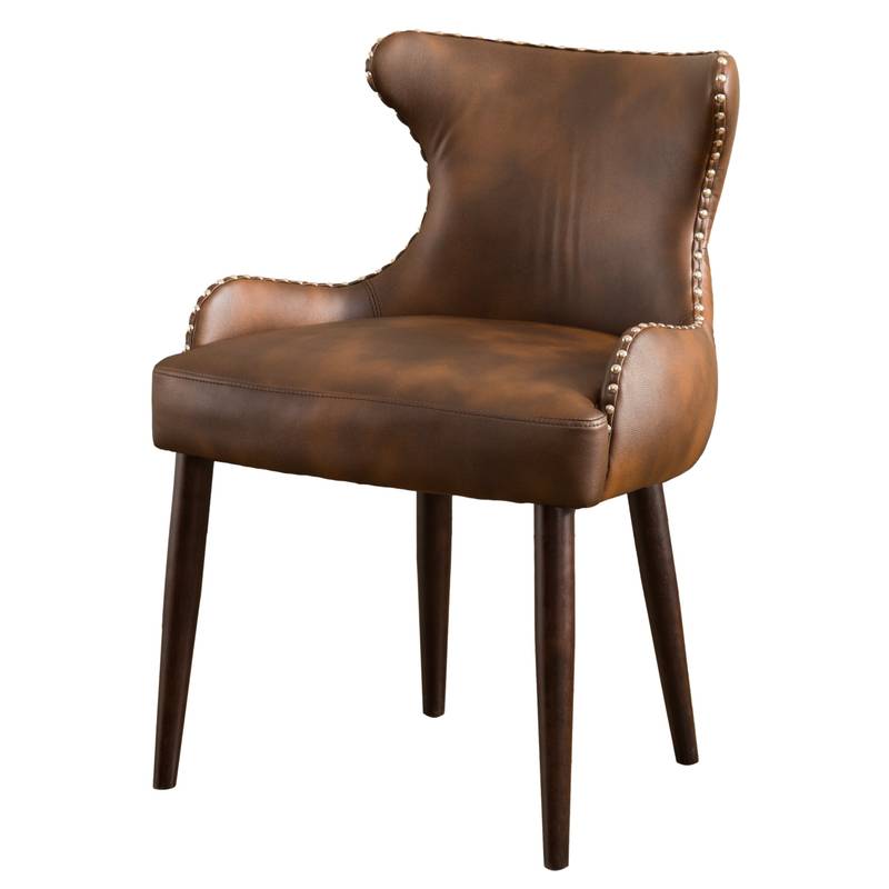 Viking Chic Barrel Chair with Nailhead Detail