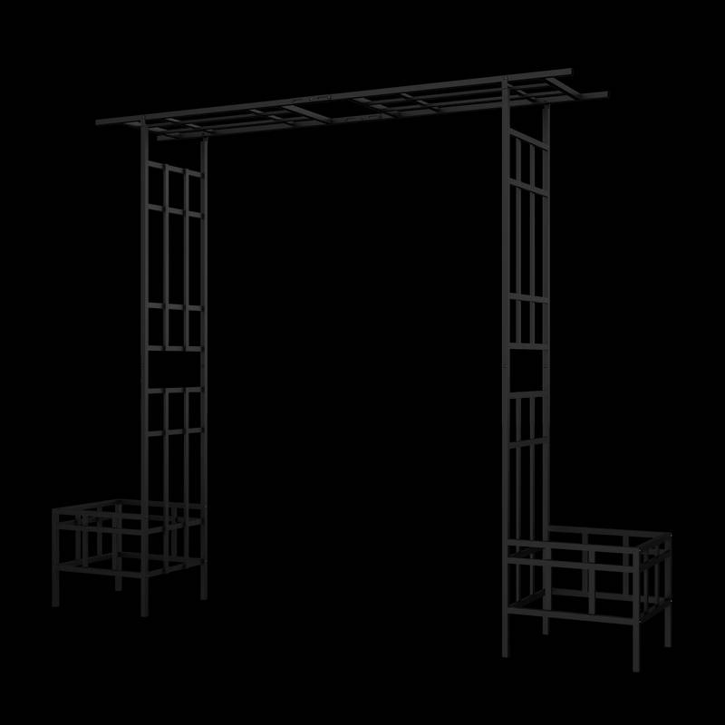Adjustable Black Garden Arch for Climbing Plants