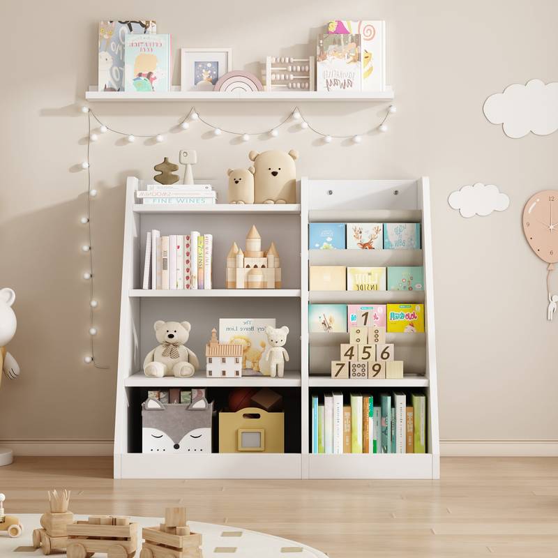 Cozy Kids Book Nook Storage Shelf