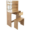 Radiant Vanity Set with Stool and LED Mirror