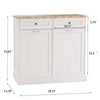 Stylish Tilt-Out Trash Cabinet with Drawers