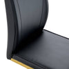 Chic Arch Dining Chairs - Set of 2 in Black with Gold Legs