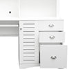 Charming White Home Office Desk with Hutch