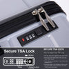 “Silver Spinner Suitcase Trio with TSA Lock”