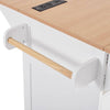 Stylish Rolling Kitchen Island with Drop Leaves and Storage