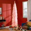 Cozy Pink Pre-Lit Slim Christmas Tree