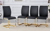 Chic Arch Dining Chairs - Set of Four Black Elegance