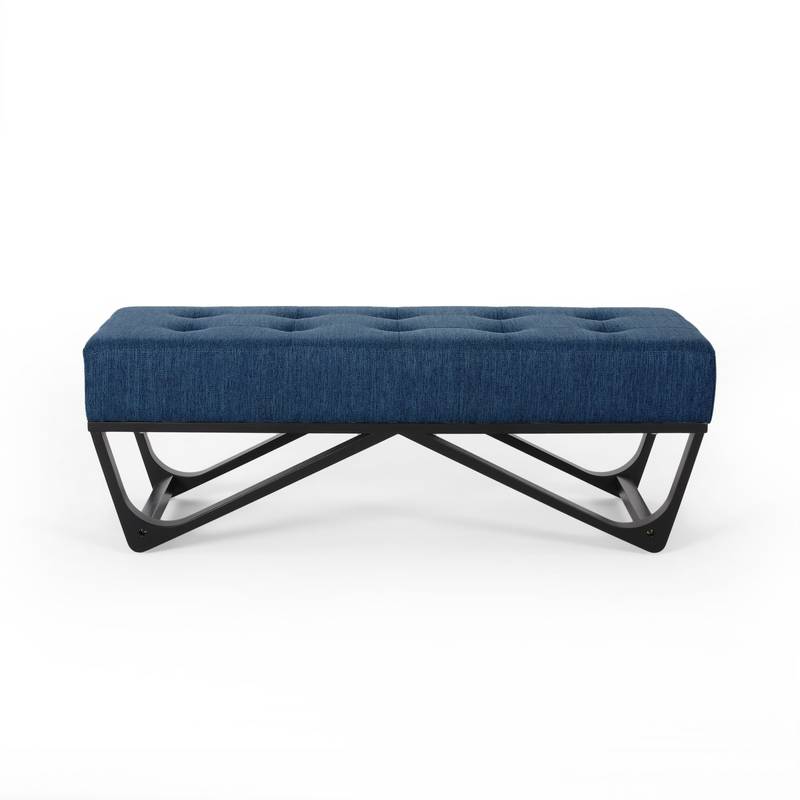 Cozy Navy Ottoman