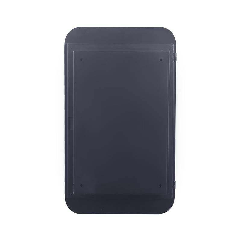 Sleek Black Wall Mirror Cabinet with Adjustable Shelves