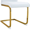 Chic White Arch Dining Chairs - Set of Two with Gold Legs