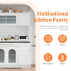 Stylish Buffet & Coffee Bar Storage with Hutch and Power Outlet