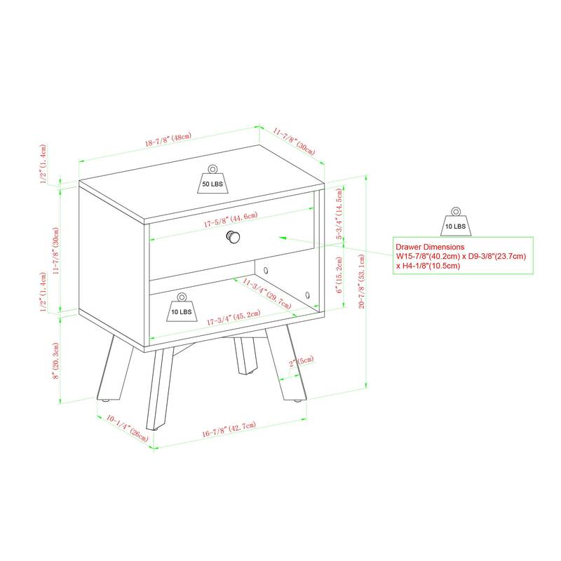 Mocha Minimalist Nightstand