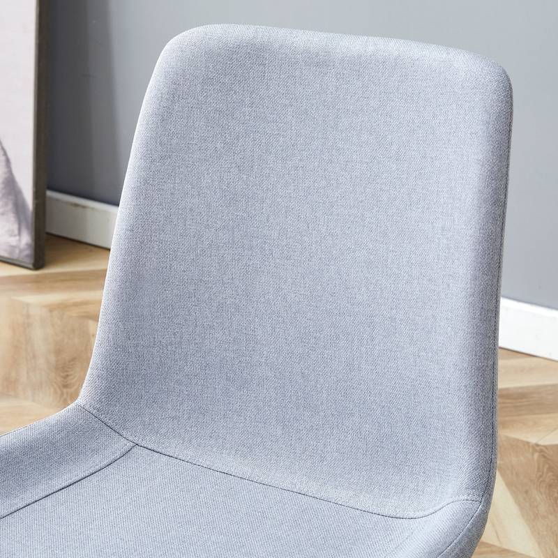 Cozy Linen-Cotton Dining Chair Set - Four Light Gray Beauties