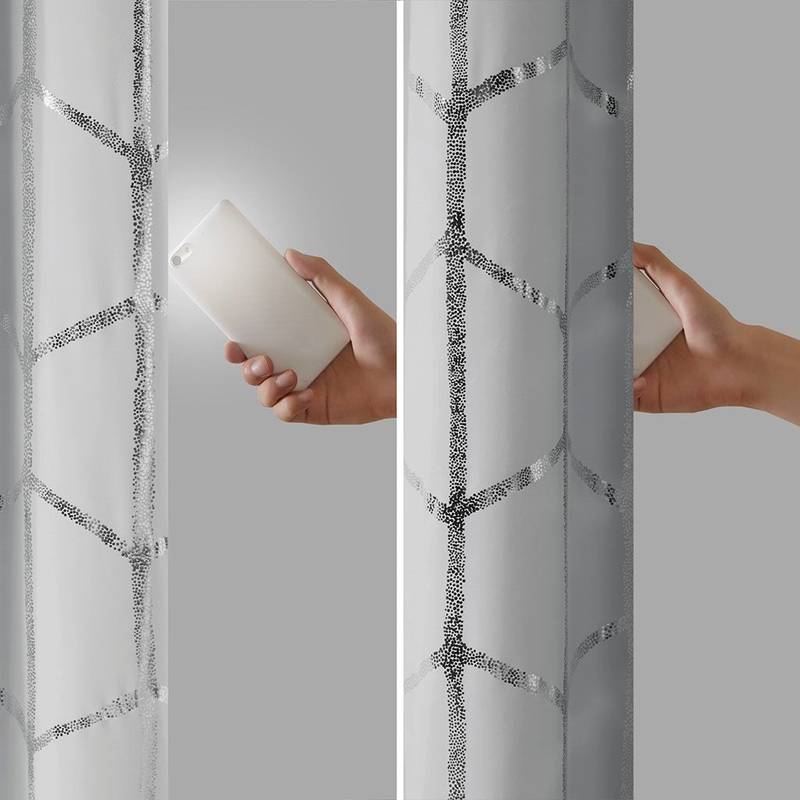 Light-Blocking Metallic Grommet Curtain Panel