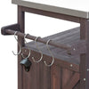 Rustic Rolling Outdoor Kitchen Bar & Grill Station