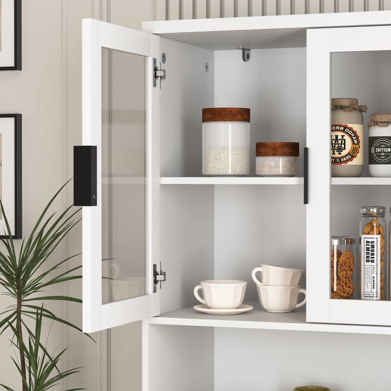 Elegant Glass-Front Storage Bookcase