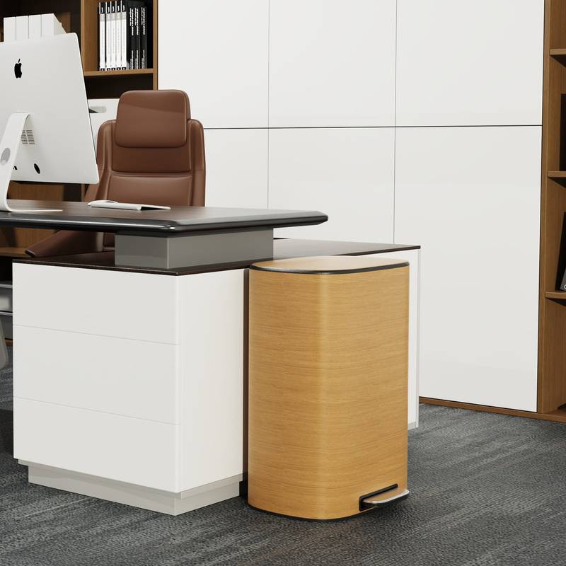 Soft Close Step Trash Can - Stainless Steel Elegance