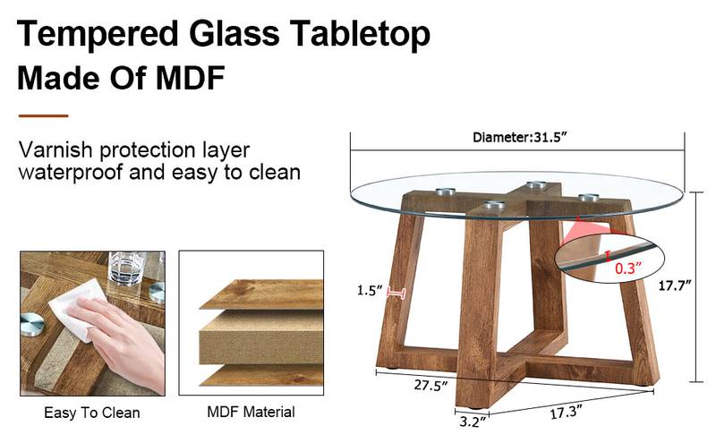 Chic Glass & Wood Coffee Table Retreat