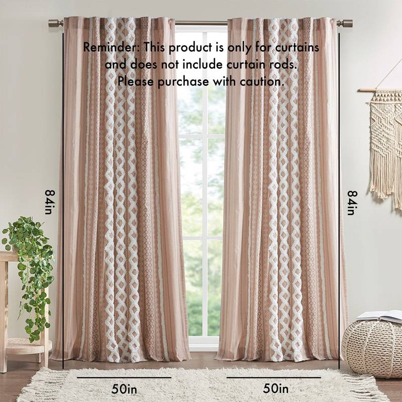 Chic Cotton Stripe Curtain Panel