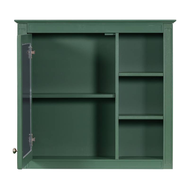 Sleek Mirror Medicine Cabinet with Open Shelves