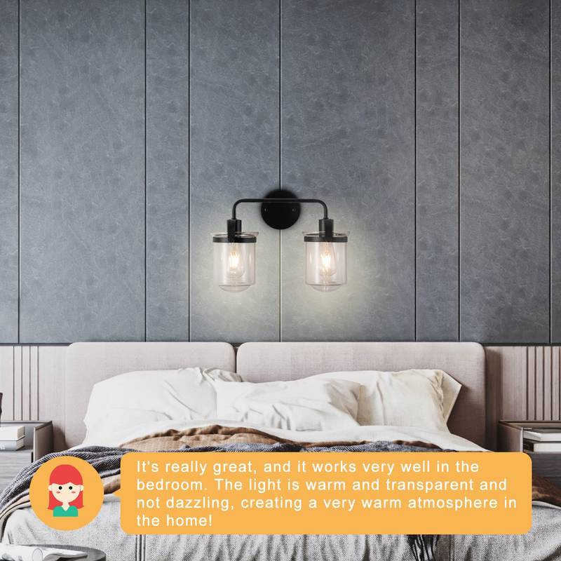 Clear Glass Industrial Sconce - Chic Lighting for Any Room