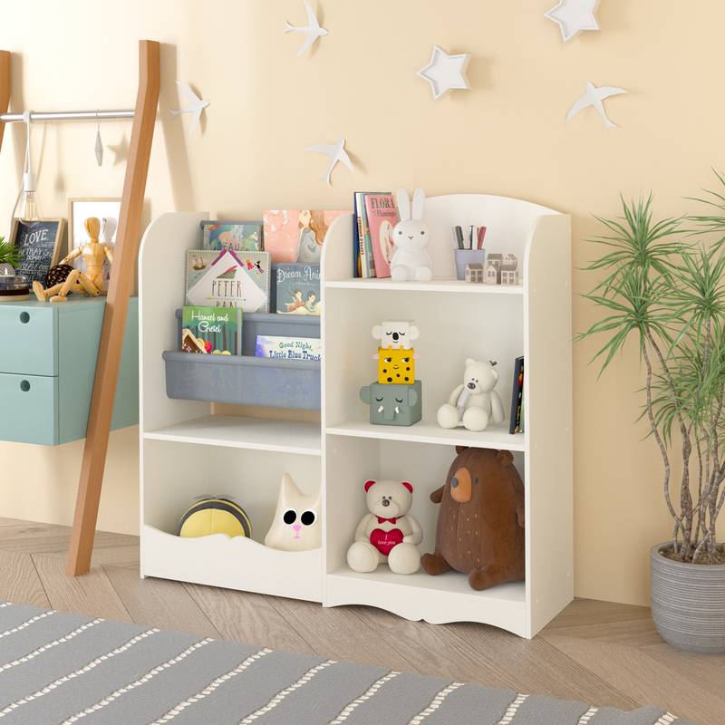 Kiddo's Cozy Bookshelf and Toy Fun Zone
