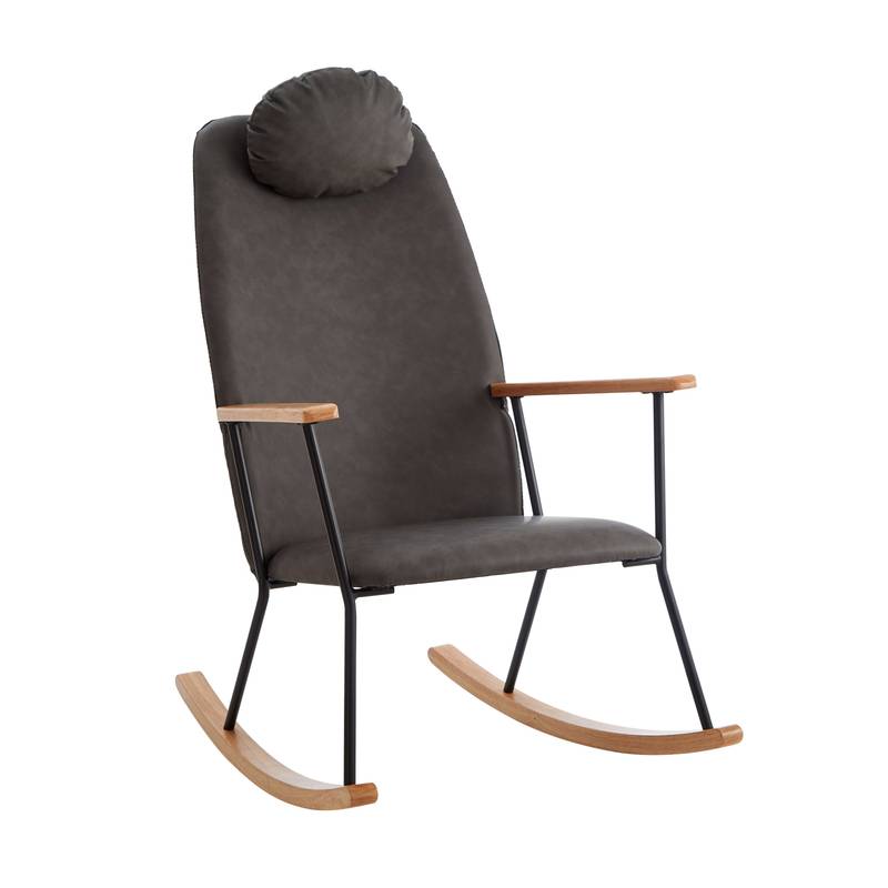 Cozy Rocking Chair with Adjustable Headrest
