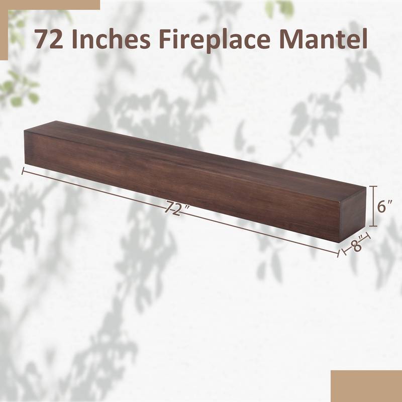 Cozy Pine Floating Mantel Shelf