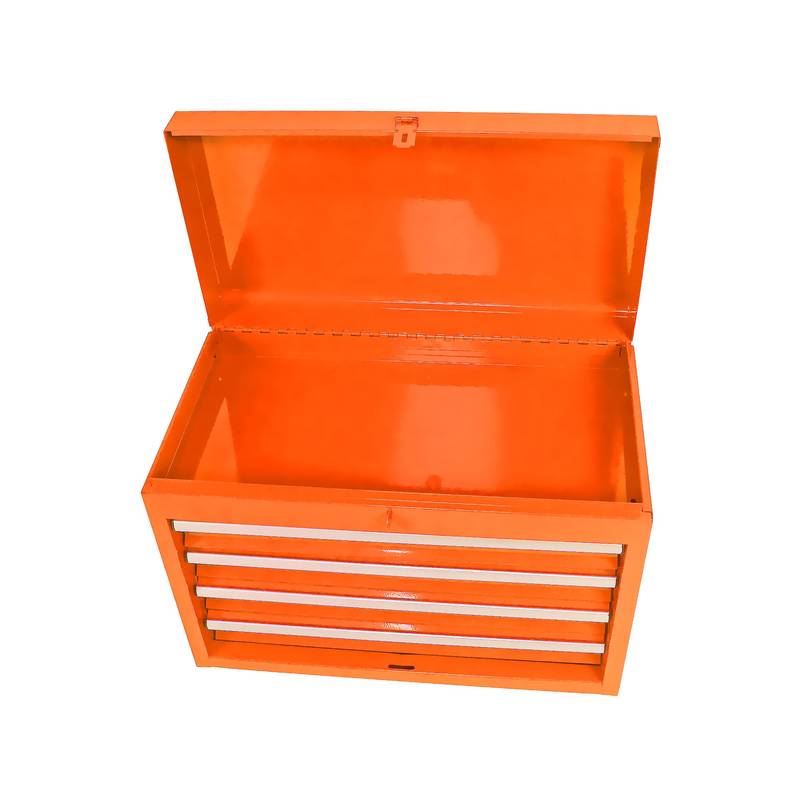 Orange Tool Chest with Detachable Drawers and Adjustable Shelf