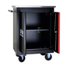 Versatile Double-Door Tool Cart - Black & Red