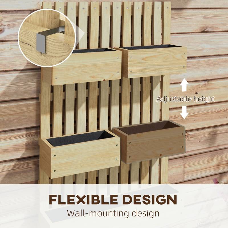 Vertical Garden Delight: Raised Planter with Trellis for Climbing Plants