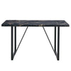 Chic Black Rectangular Dining Table for Gatherings