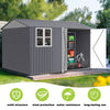 Sturdy Outdoor Storage Shed with Double Lock and Vents