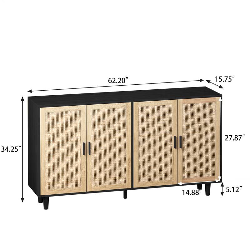 Chic Rattan Storage Cabinet