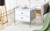 Chic Glass-Top Nightstand
