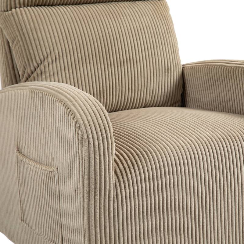 Cozy Glider Rocking Chair in Soft Flannel